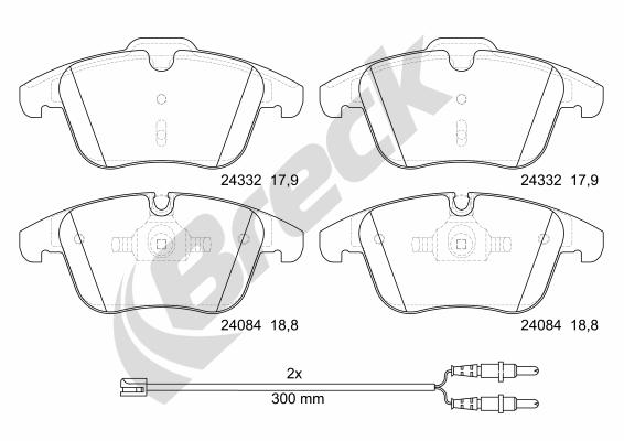 Set placute frana,frana disc 24332 00 701 10 BRECK